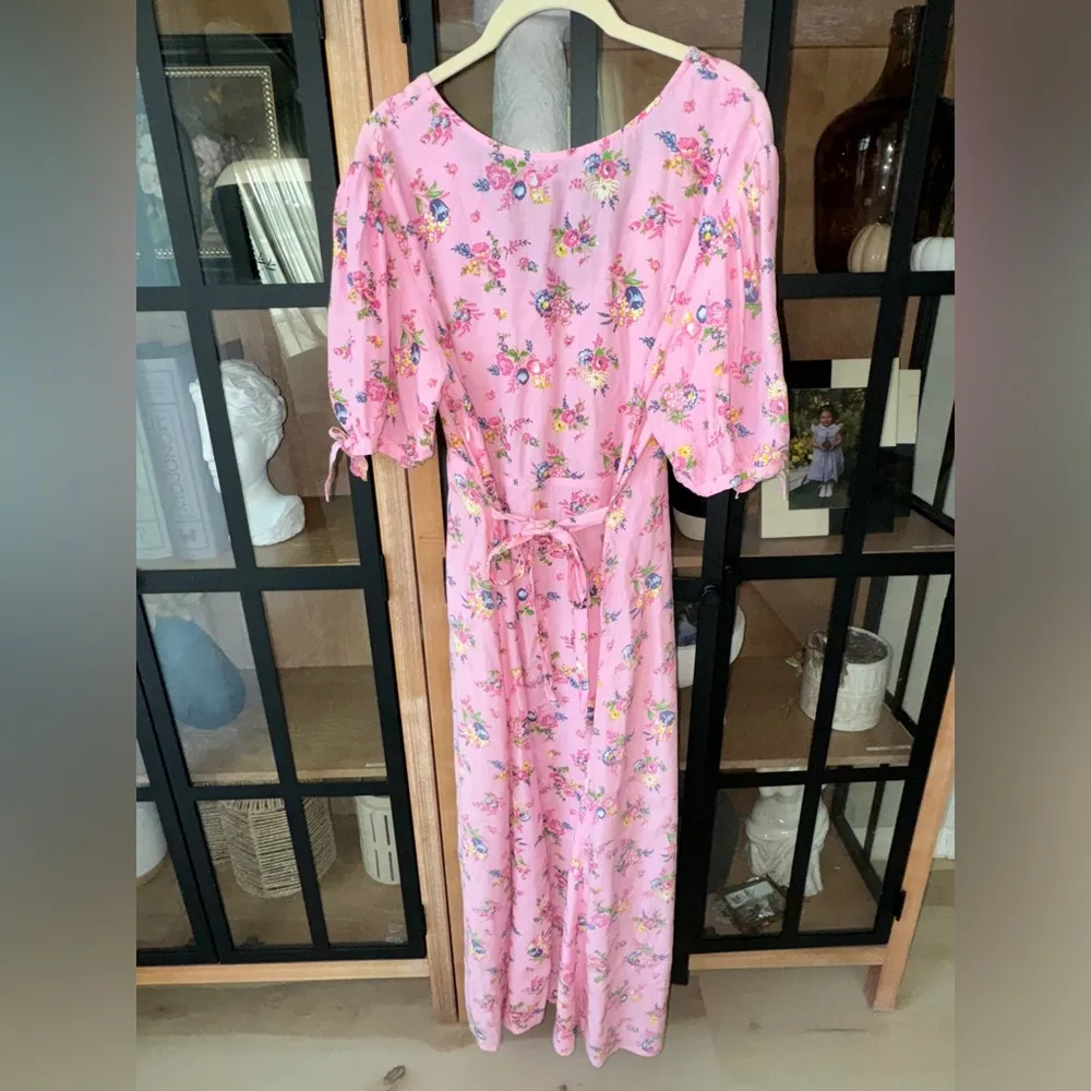 Faithfull the Brand Daija Midi Dress Juliette Floral loveshackfancy bows peony - Image 3