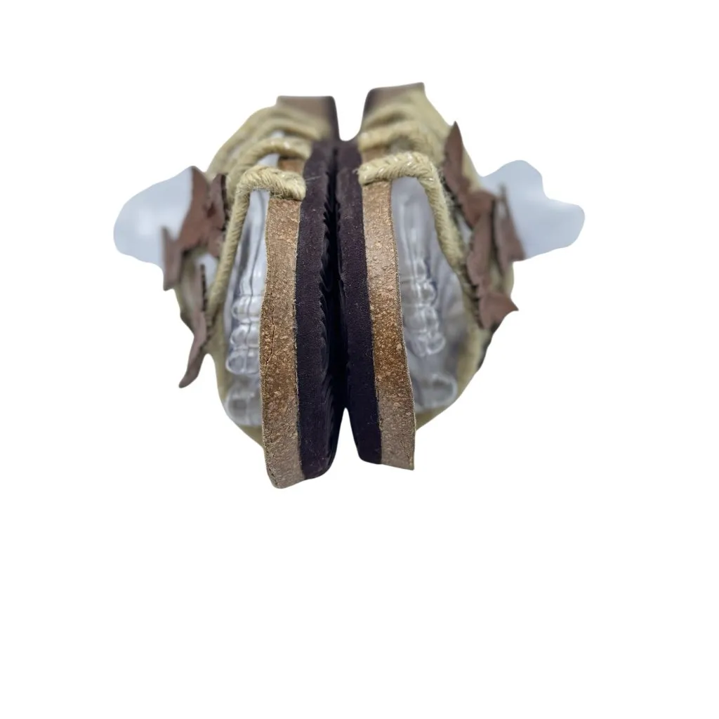 Euro Wellness Balance Womens Sandals Size 10 Butterfly Rope Leather Accents Brown - Image 9