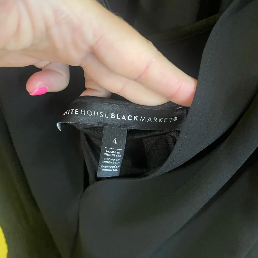 NWOT White House Black Market Black Romper - Image 2