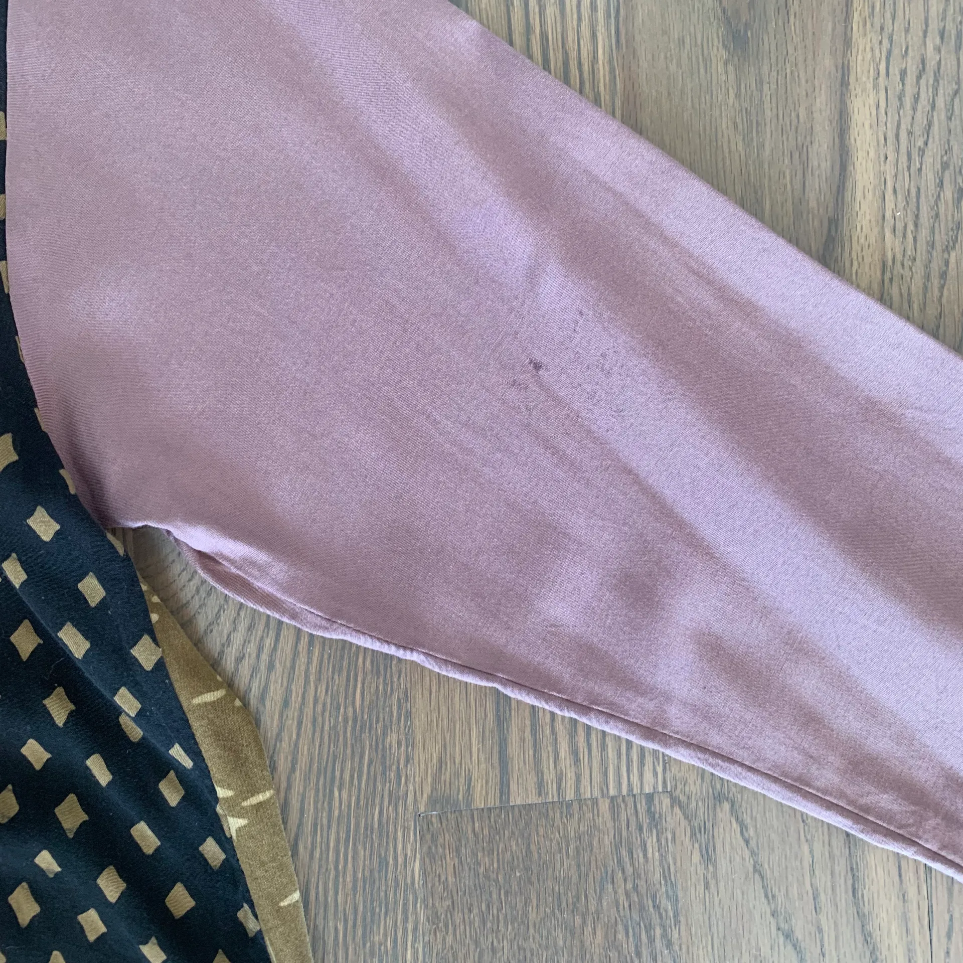 Vintage Red's Threads Patchwork Jacket Dusty Rose/Black/Tan Print Medium - Image 4