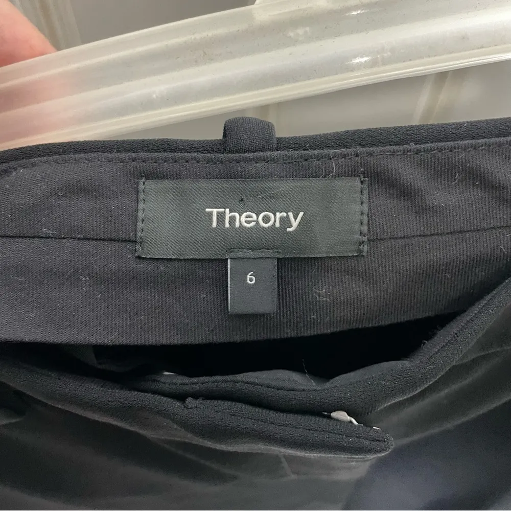 Theory Cropped Theory Admiral Crepe Pants Trousers Sz 6 Black 297 - Image 5