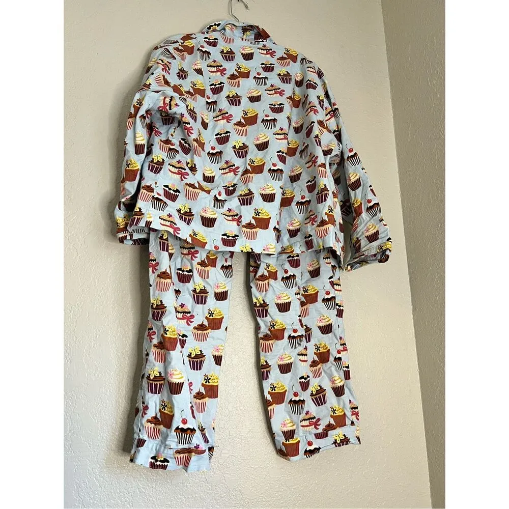 The Cat's Pajamas Cupcake Women's M Cotton Pajama as seen on"30 Rock" 2 Pc Set Size M - Image 4
