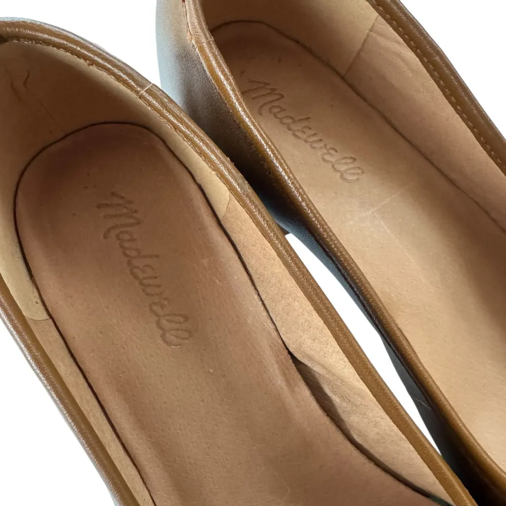 Madewell The Reid Pump in Leather Cognac Brown Classic Shoe Size 9.5 - Image 11