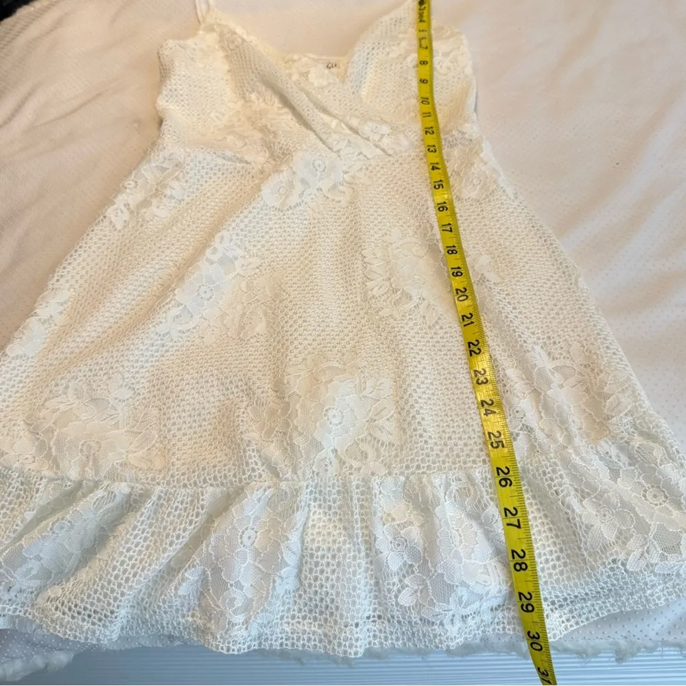Speechless White Crochet Mini Dress Size Small Jr Boho Festival Floral Summer - Image 10