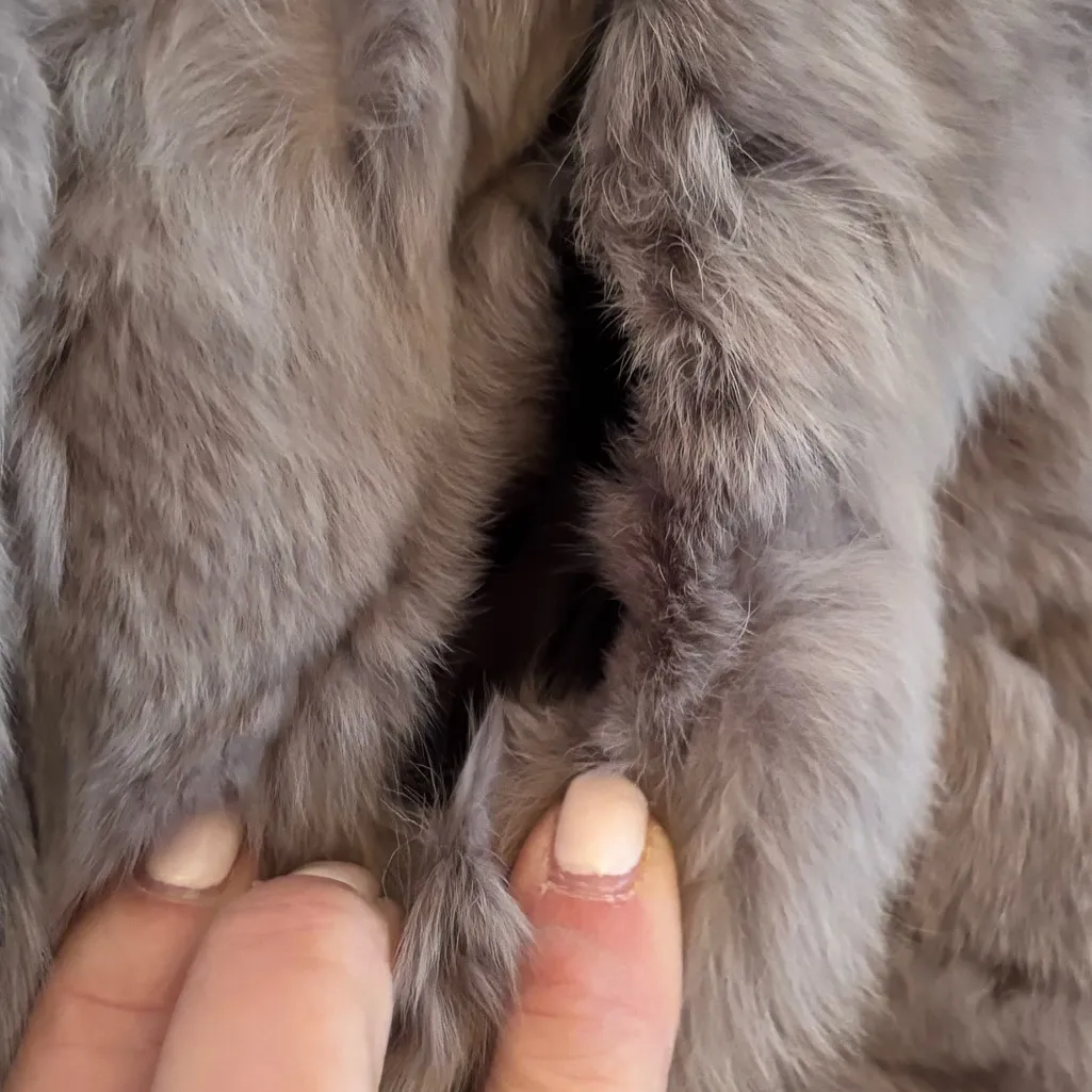 Chic Fur Teddy Jacket Gray Size XS - Image 4