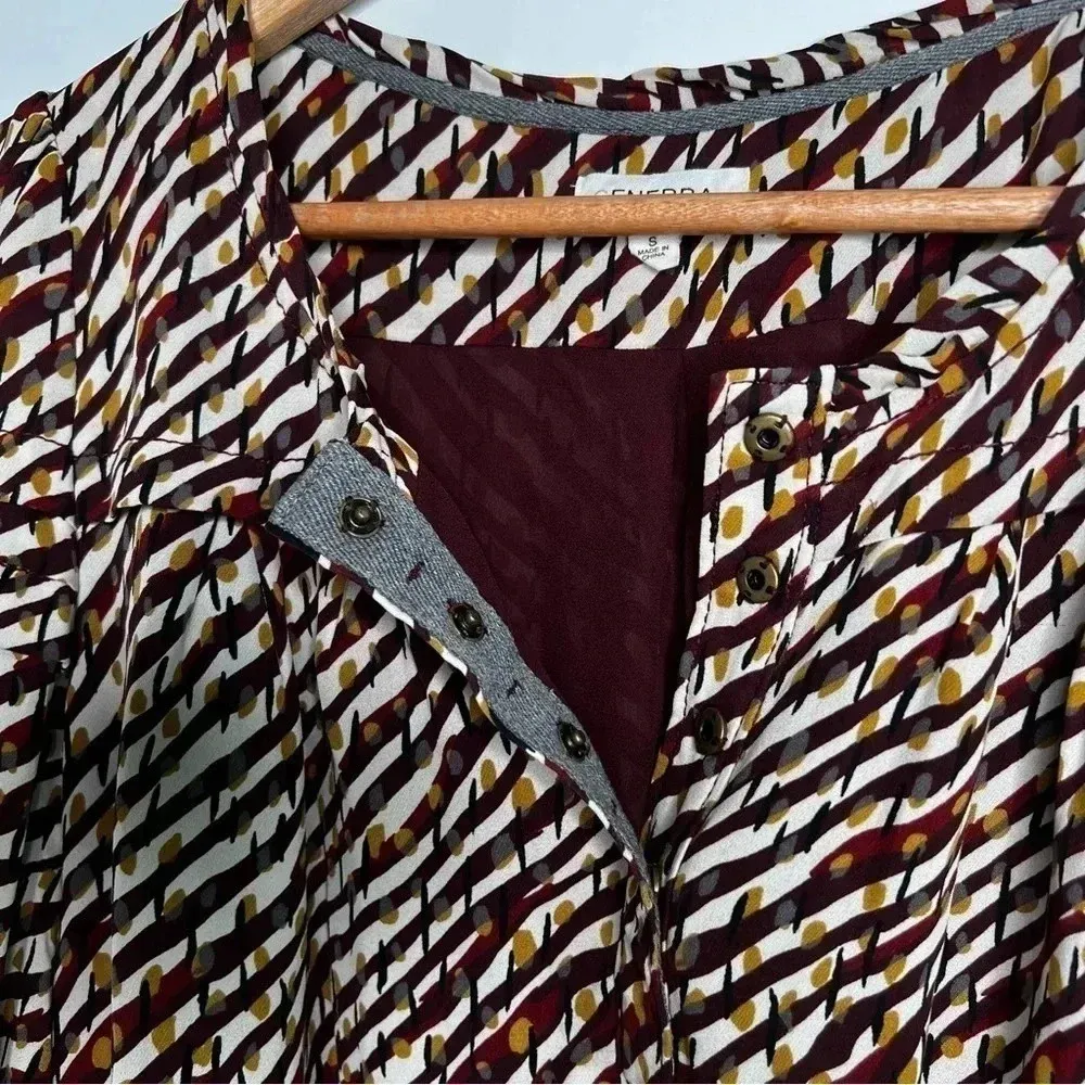 GENERRA 100% Silk Long Sleeve Dress Size 8 - Image 5