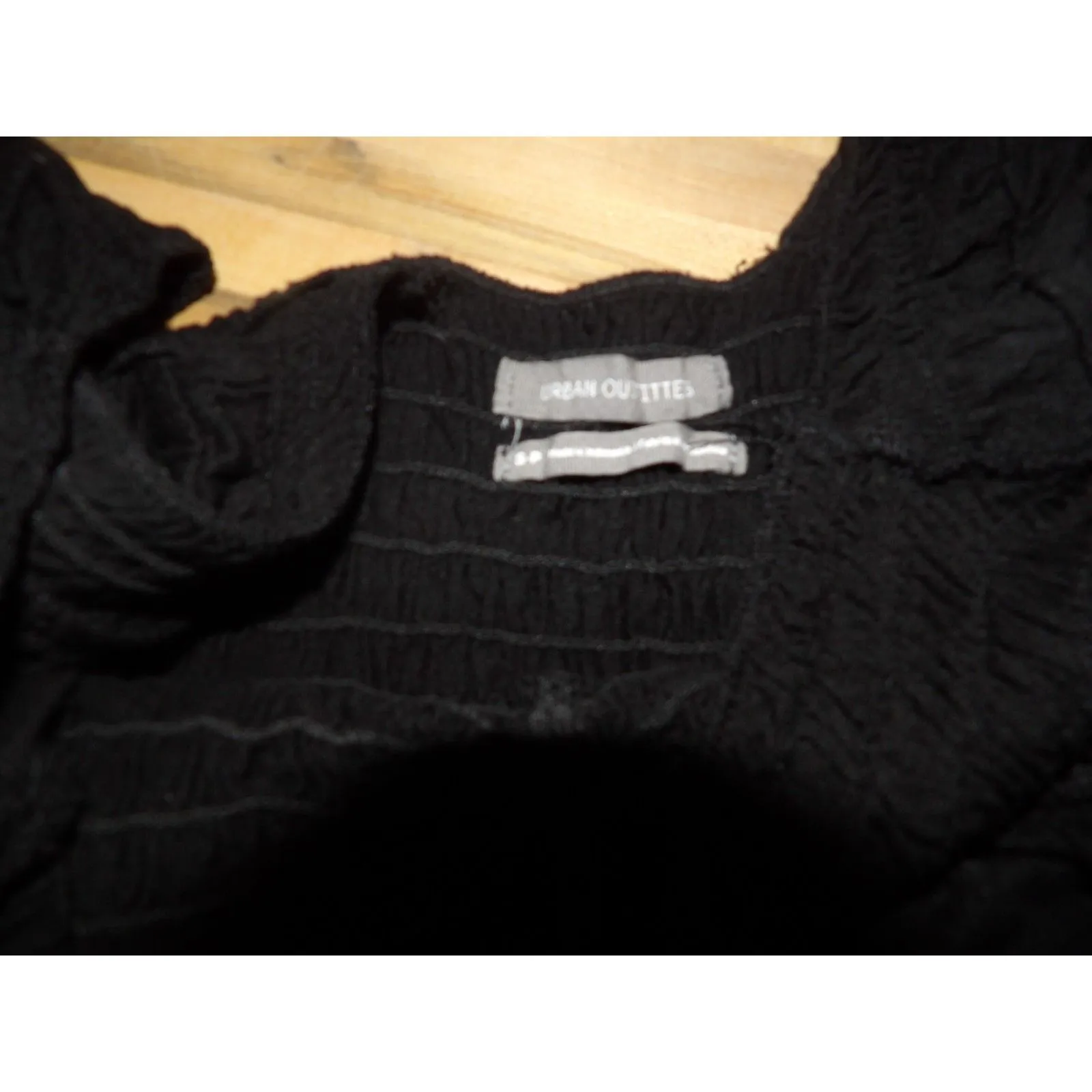 Urban Outfitters cropped black blouse S - Image 2