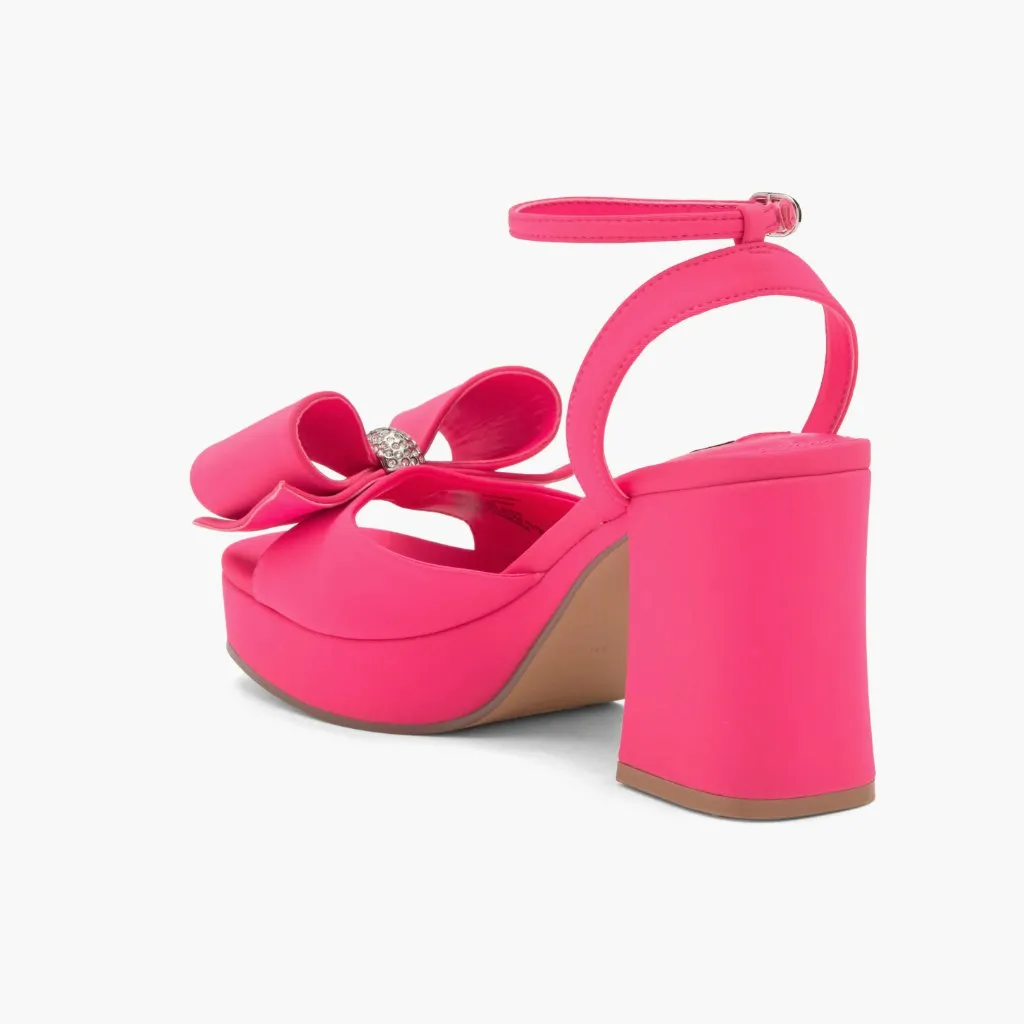 NEW Steve Madden Aerin Bow Platform Sandal (Women) 9M, PINK - Image 2