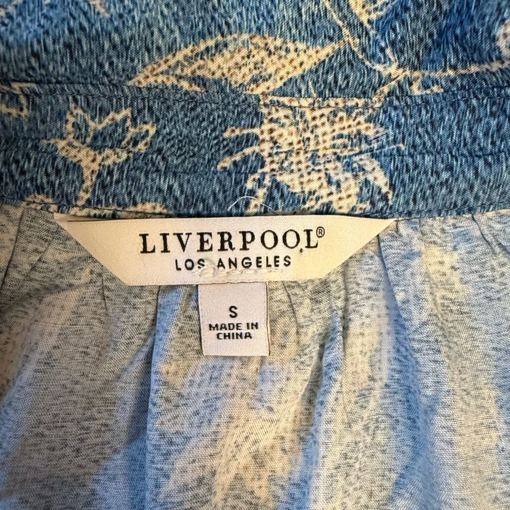 Liverpool Blue and White Floral Top - Image 4