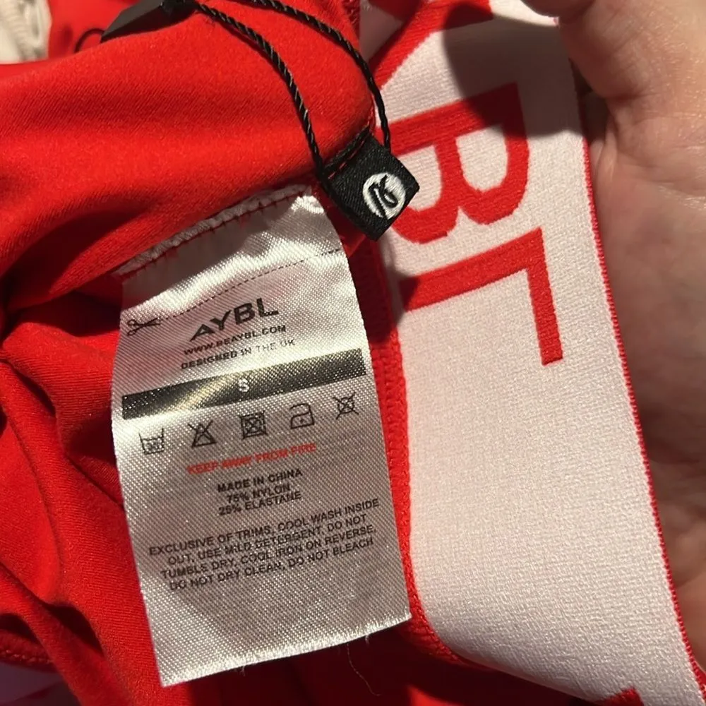 AYBL  Red Long Sleeve Crop Top small - Image 4