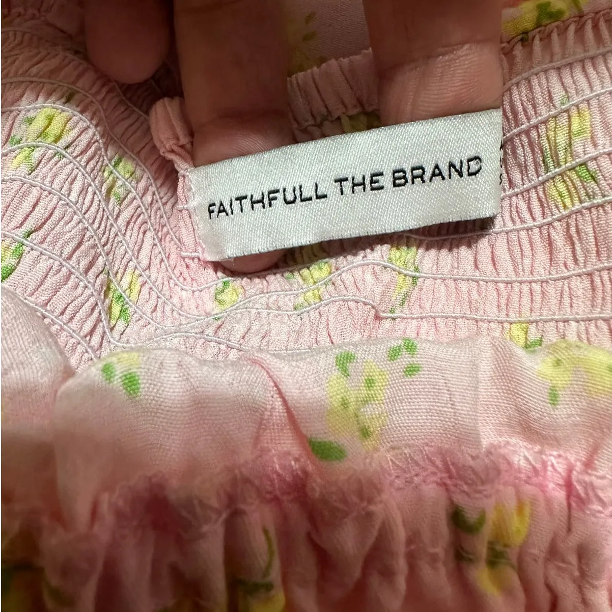 Faithfull The Brand Mini Dress Floral Smocked Sundress - Image 4