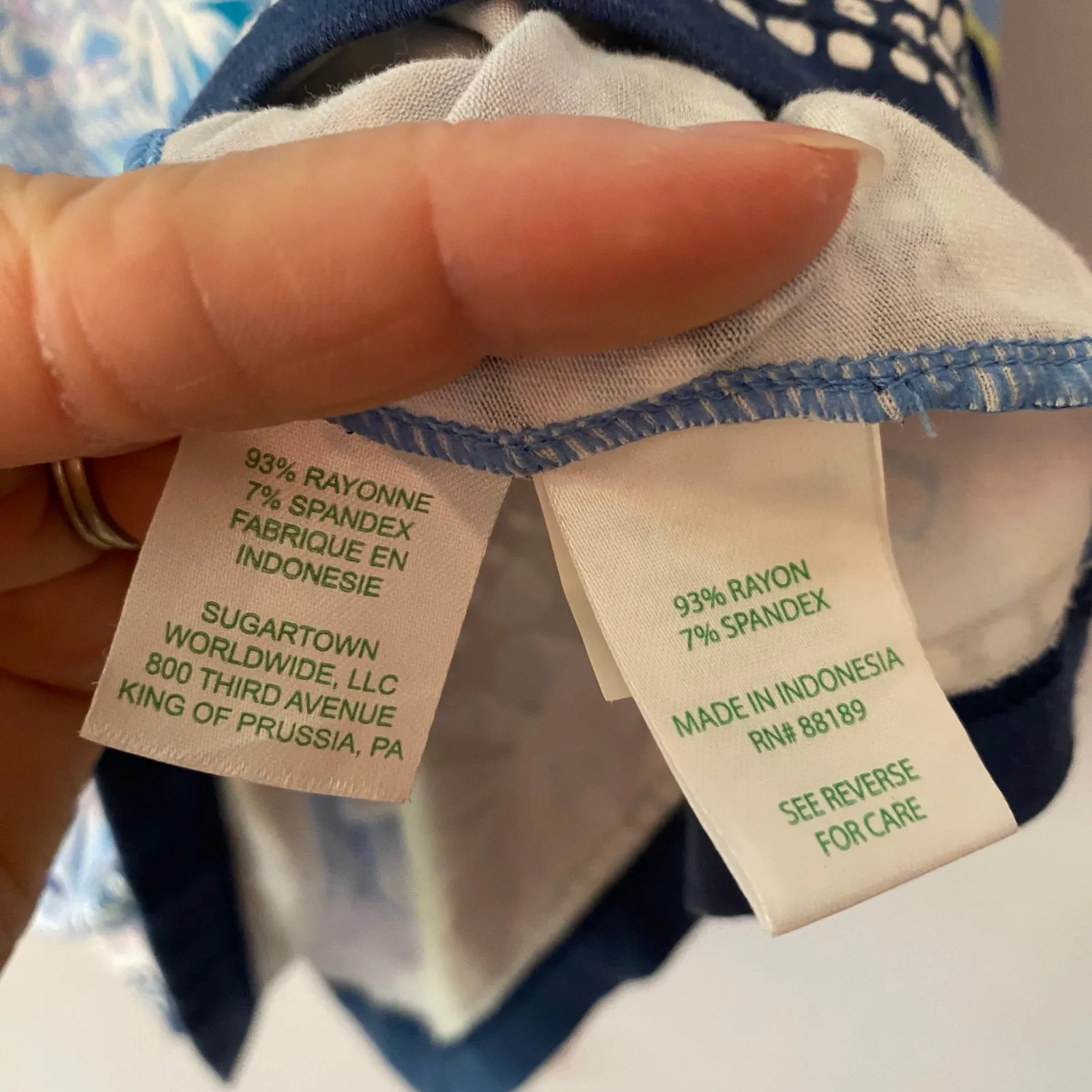 Lilly Pulitzer Sophiletta Dress Blue Lantern Knee Length Short Sleeve Medium - Image 8