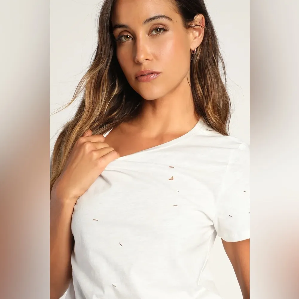 LULUS BASICS Raw Talent Distressed T - Image 3