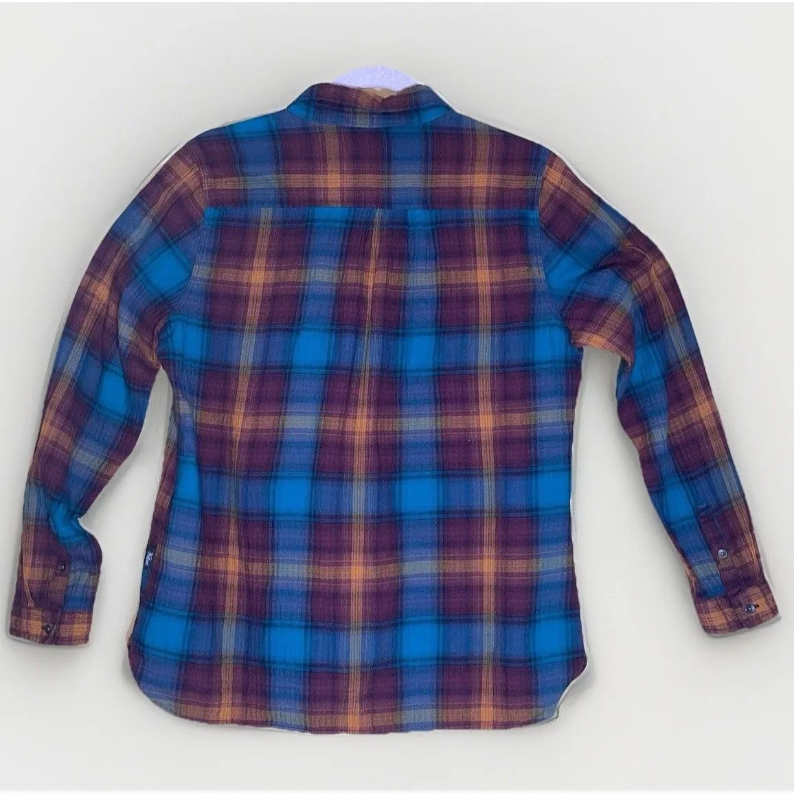 Woolrich Plaid Popover Shirt Womens Medium Long Sleeve Lightweight Flannel Style - Image 2
