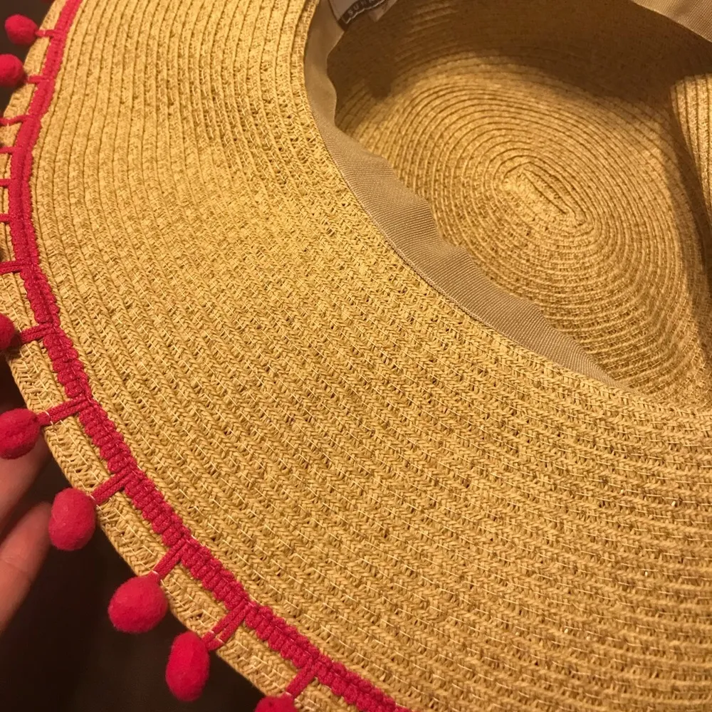 Women’s Sun and Sand pink tassel beach hat - Image 3