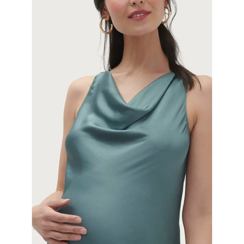 NWT HATCH The Harlow midi Dress formal MINERAL GREEN SZ1 bust34 - Image 5