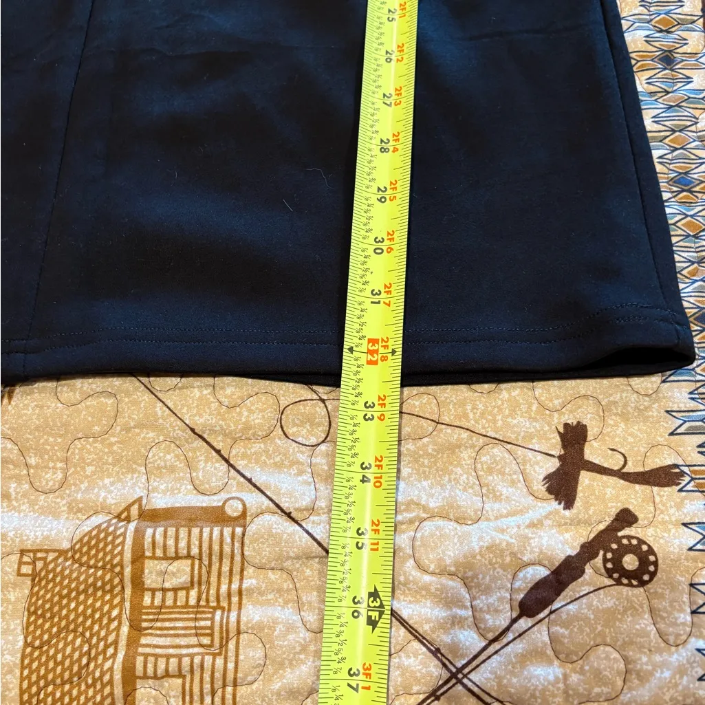 OFEEFAN Womens Fall Long Sleeve Mock Neck Dress Women’s L NWT Black Size L - Image 13