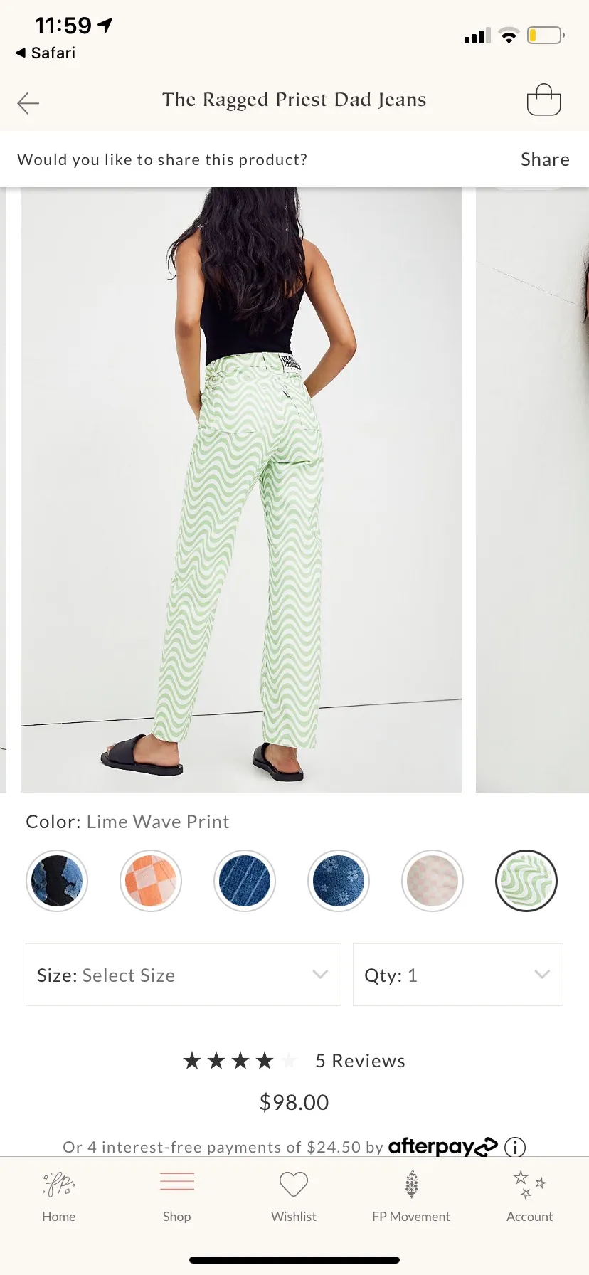 Ragged Priest Wavy Green Jeans - Image 2