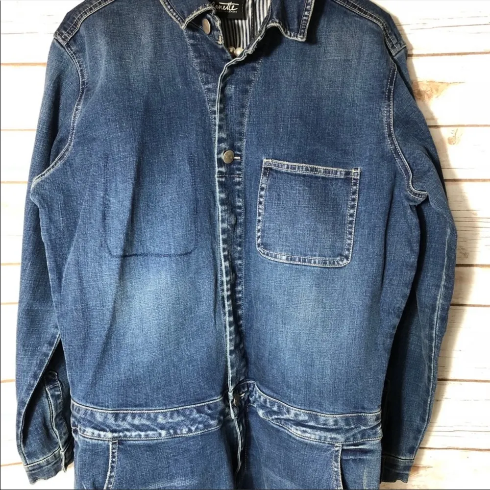 Nanette Loose fit Denim Romper - Image 4