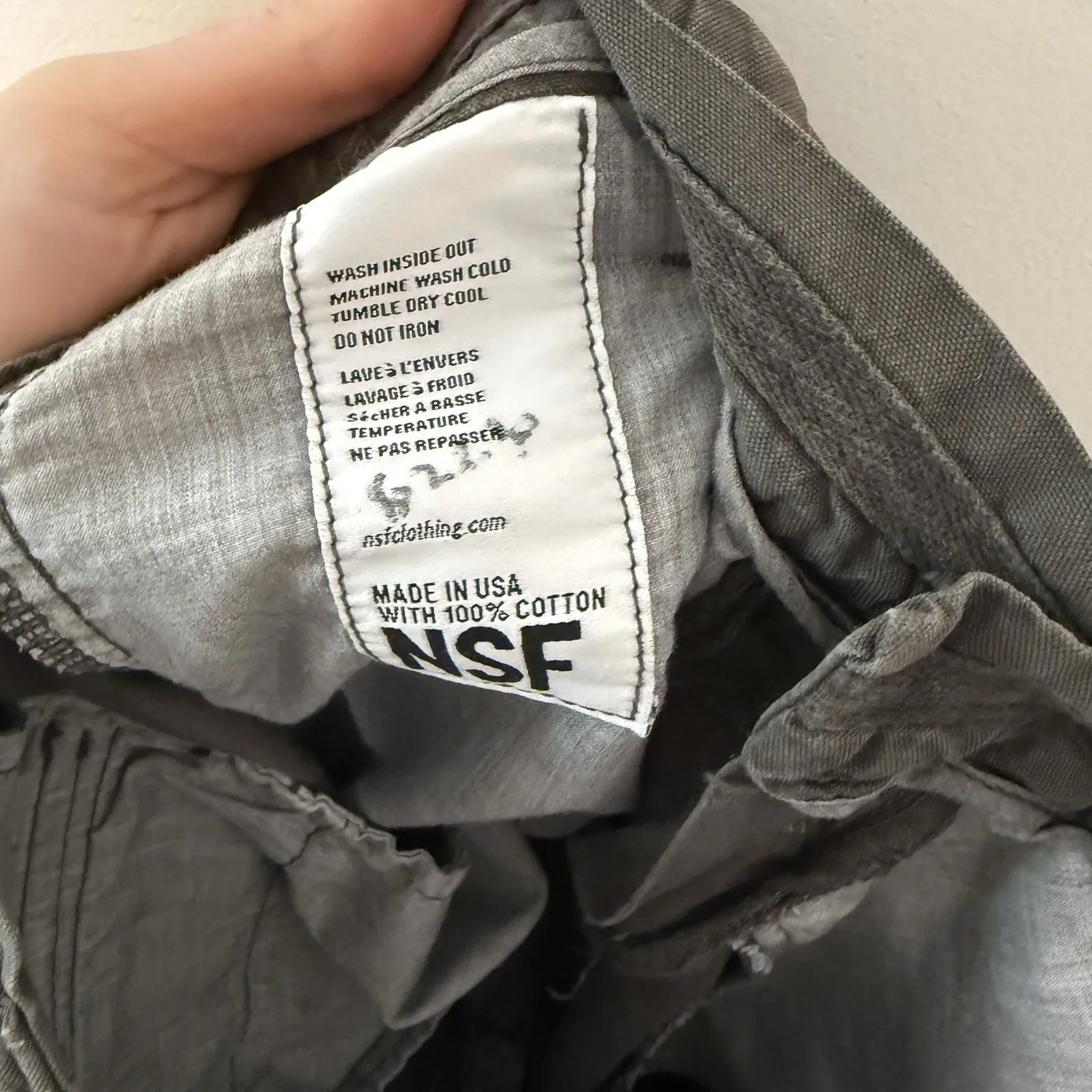 NSF‎ Basquiat Green Cargo Cotton Pants with Embroidered Side Stripe Size 30 - Image 5