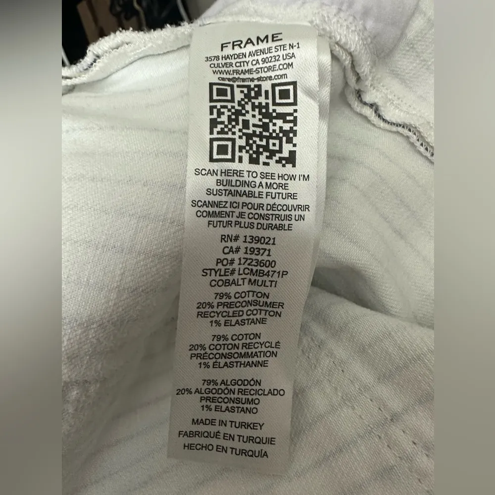 Frame Le Crop Mini Boot Size 33 Pinstripe Nautical Fisherman Coastal Preppy NWT - Image 4