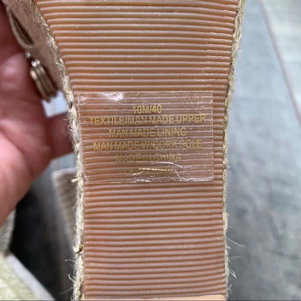 Lucky Brand Mahima Espadrille Wedge Beechwood Tan NWOT Size 10 - Image 9