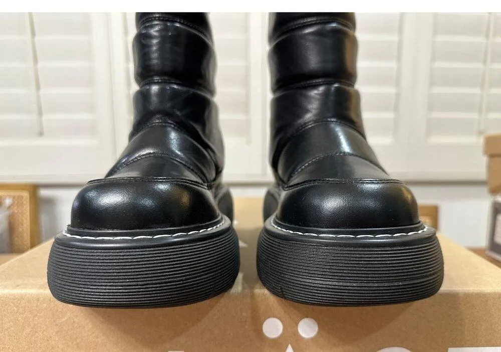 LAST Fergie Leather Warm Lining Black Boots Size 4 Kids 5.5 W US 36 EU NIB Cozy - Image 6