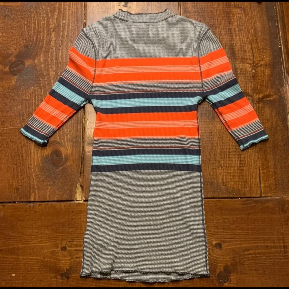 Free People Striped Crewneck stretch top 90s Y2K - Image 4