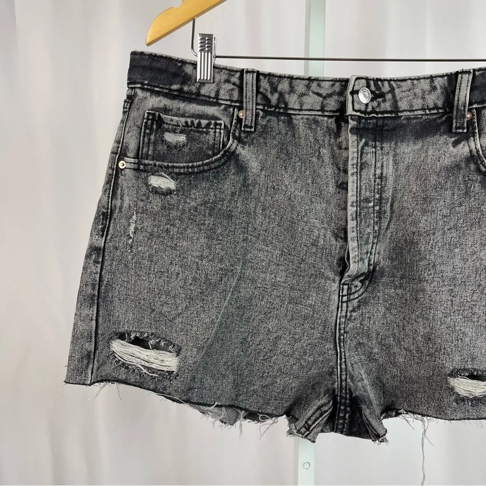 Wild Fable 18 Highest Rise Cutoff Shorts Distressed Acid Wash 80's Button Fly - Image 7