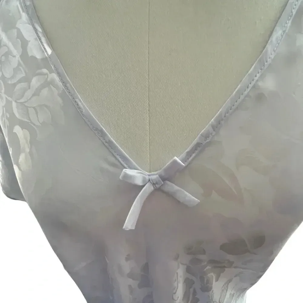 Secret Treasures‎ Women Small Nightgown Pale Lilac Floral Damask Classic Whimsy - Image 7