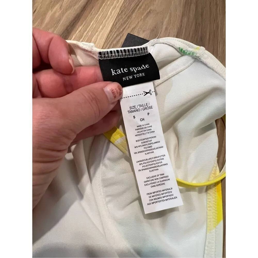 Kate Spade NWT Yellow Lemon One Piece Swimwear Sz S - Image 4