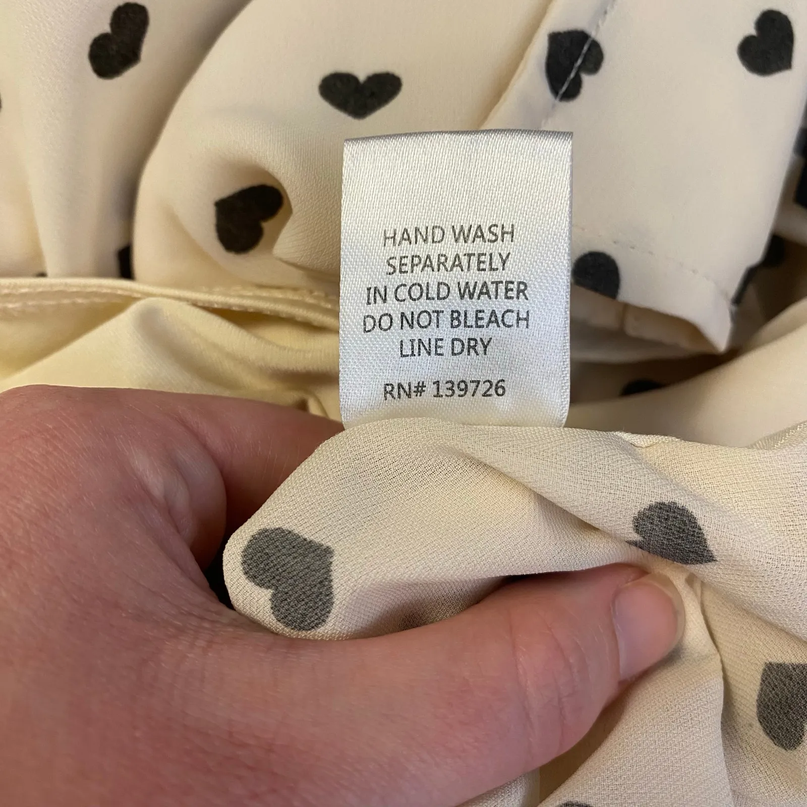 Kittenish Women’s Large Heart‎ Print Bodysuit White Black Wrap Top Long Sleeve - Image 11