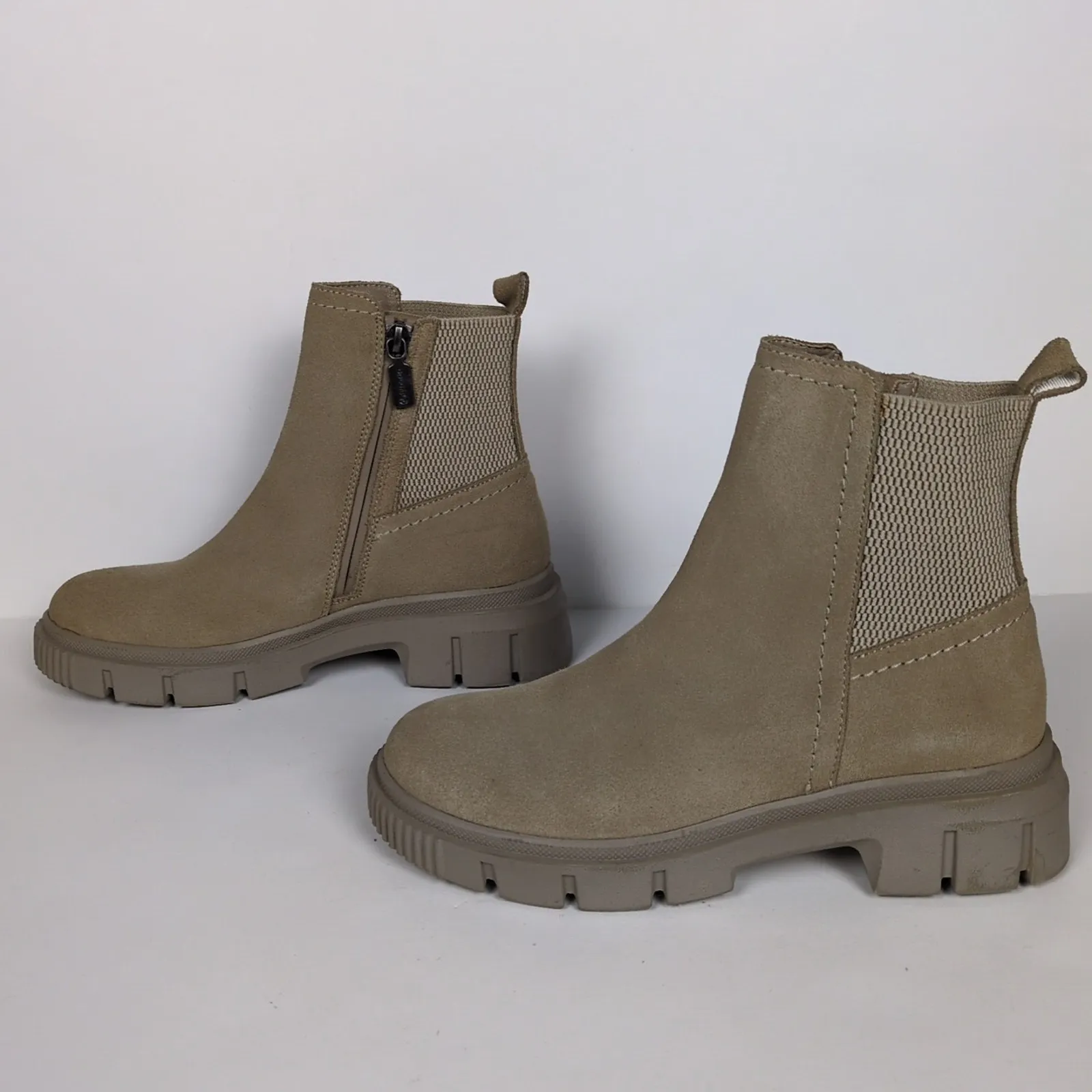 BLONDO Bandit Ankle Boots Beige Cow Suede Leather Waterproof Women's 6 - Image 5