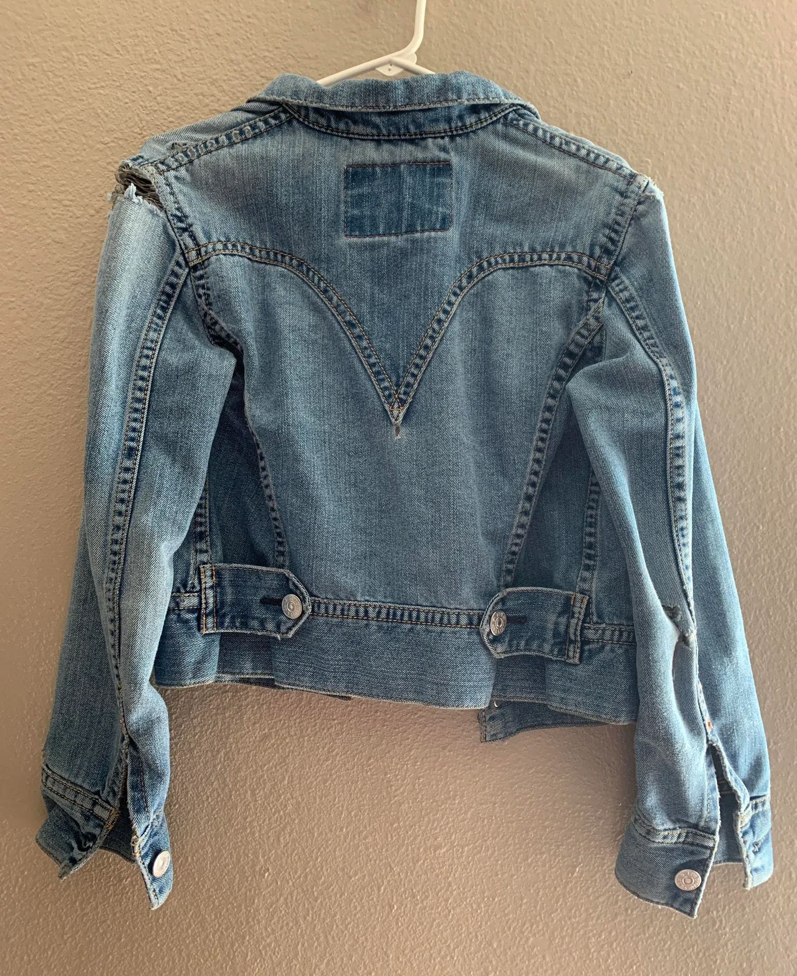 Levi’s Distressed Jean Jacket - Image 2