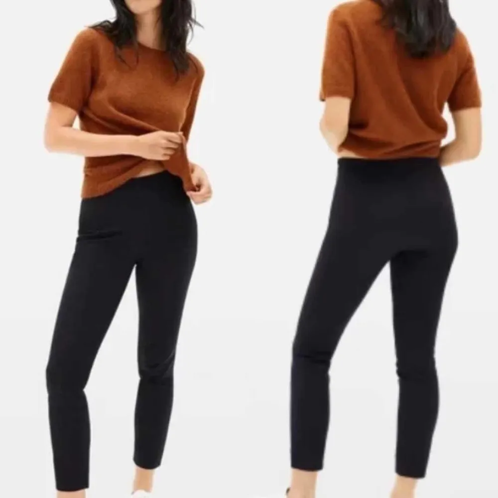 Everlane The Side Zip Stretch Cotton Work Pants Black Size 2 - Image 12