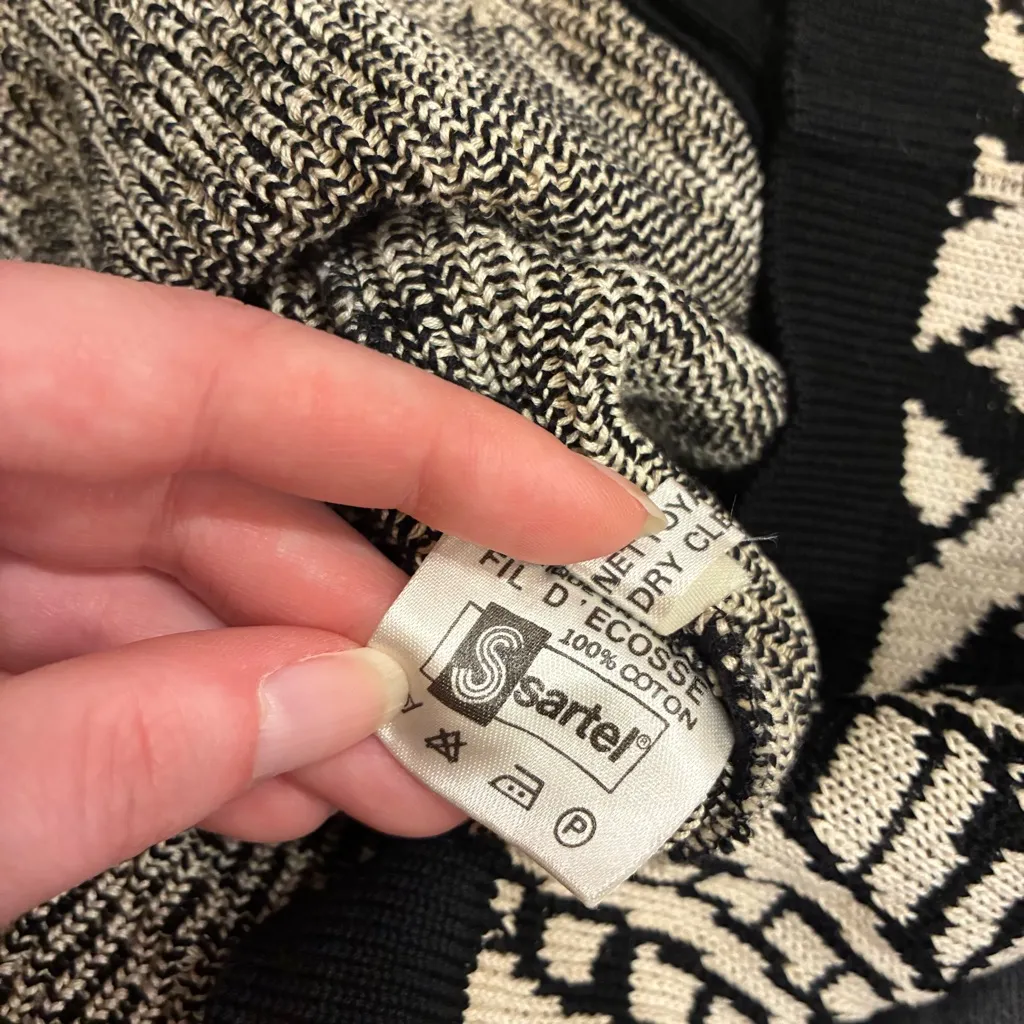 Vintage Yves Saint Laurent Women’s 100% Cotton Short Sleeve Cardigan Size 40/M Black Size M - Image 8