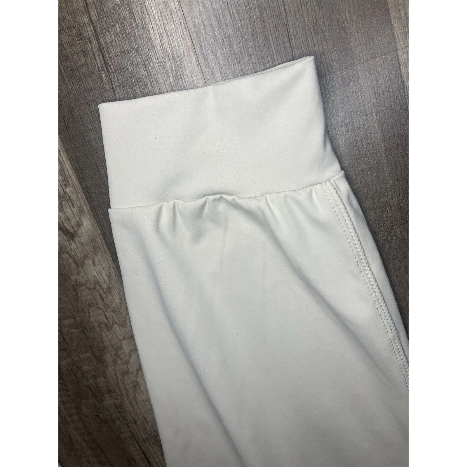 Old Navy Active Powersoft Jogger Pants L Cream High Rise Pockets Ribbed Co Dry - Image 8