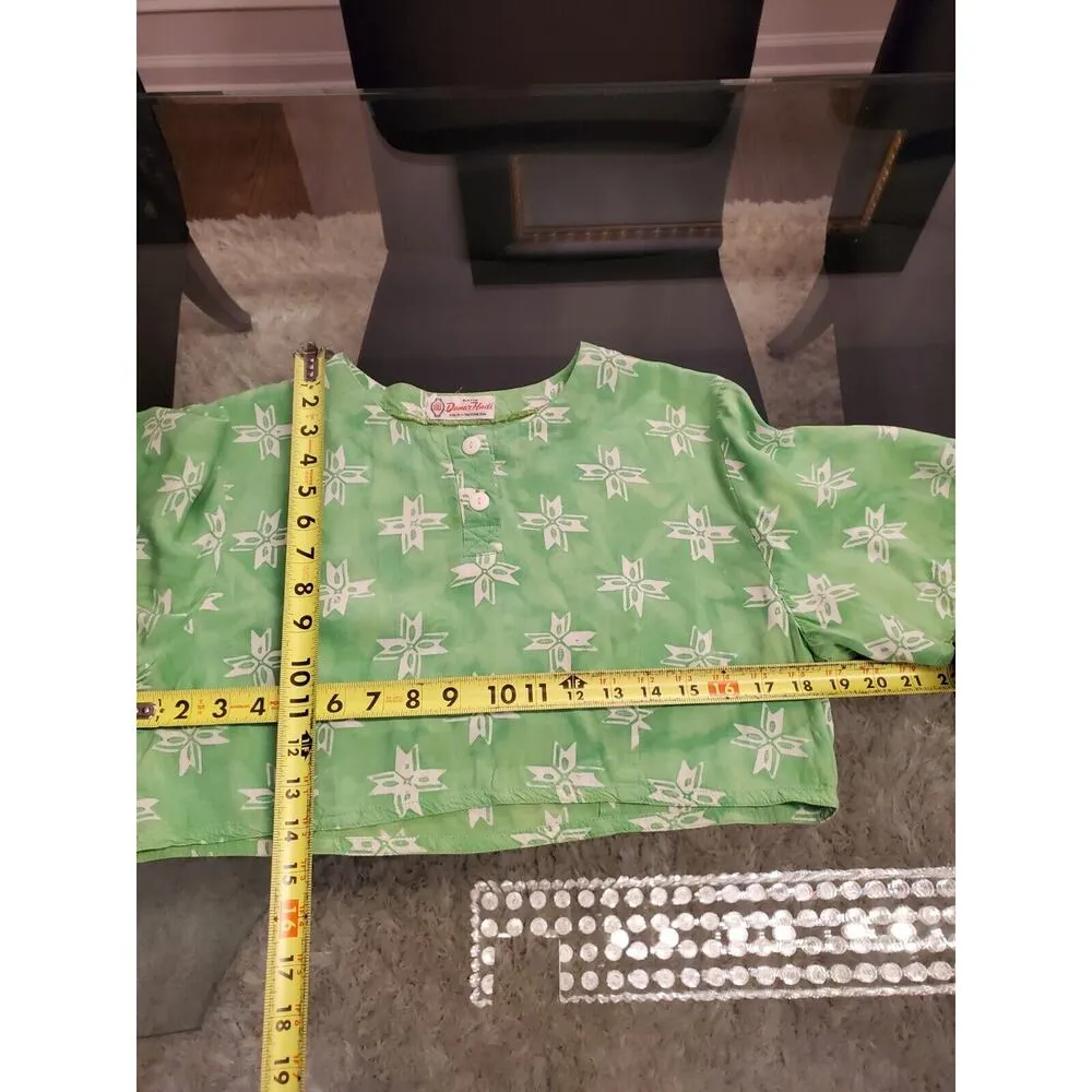 Vintage Donar Hadi Green Polyester Short Sleeve Top & Knee Length Dress Suit Size undefined - Image 7