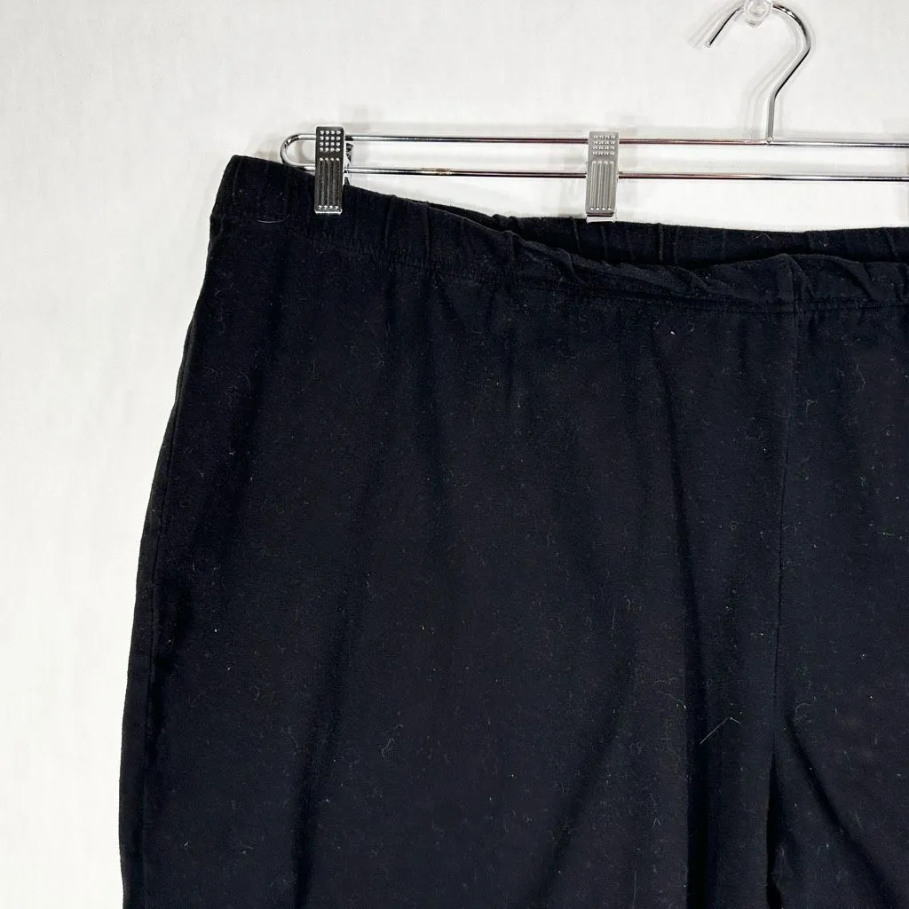 Roamans Plus Size 6X Shorts 42W 44W Black‎ Pull On Elastic Waist 10 Inch 1665 Black - Image 2