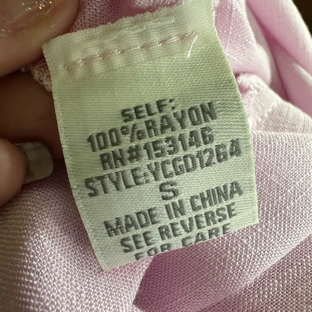 Good Luck Gem Nordstrom NWT Pink Button Down Sleeveless Midi Sun Dress Pockets S - Image 9