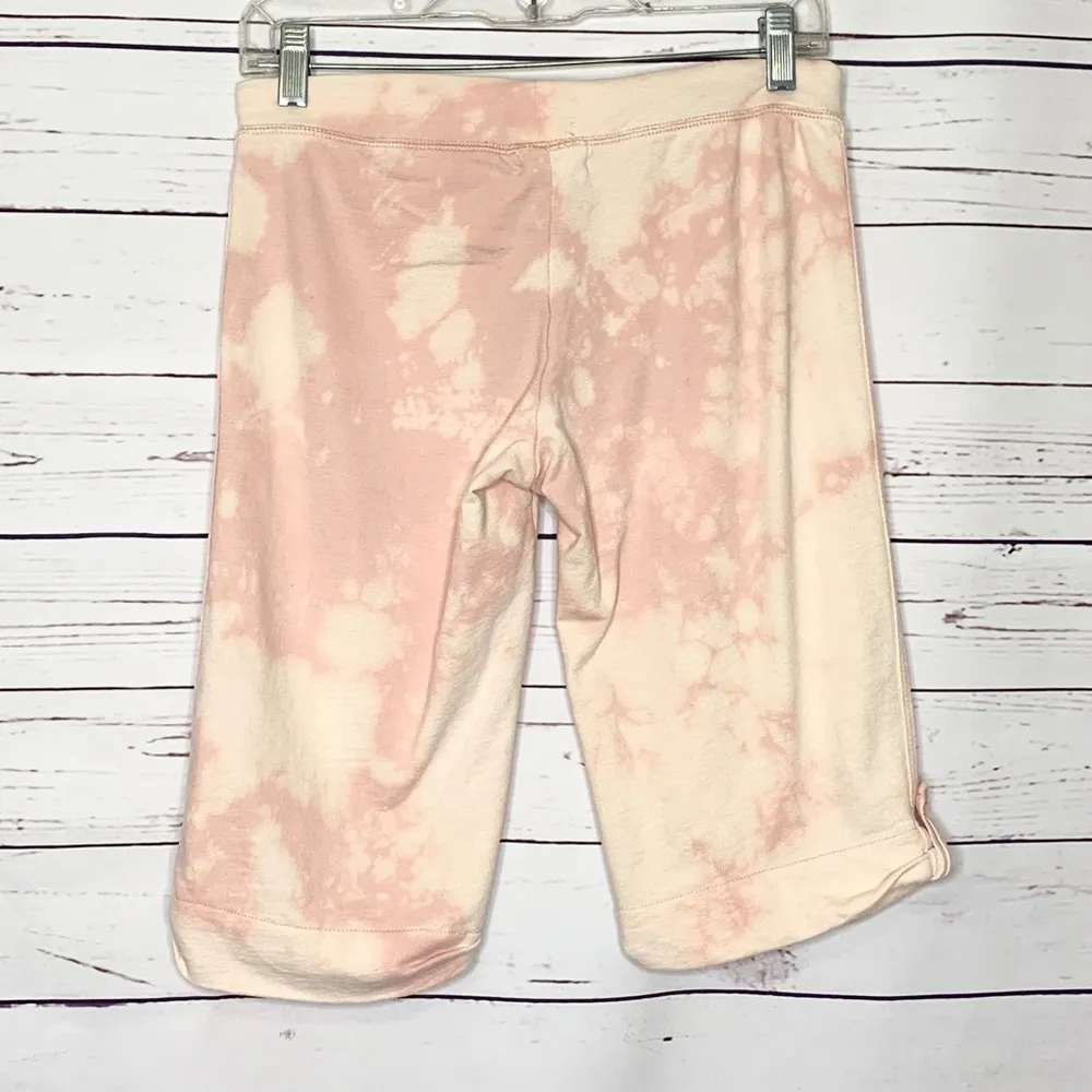 Tie Dye Pink Drawstring Lounge Shorts Size Small Hand Dyed Festival - Image 6