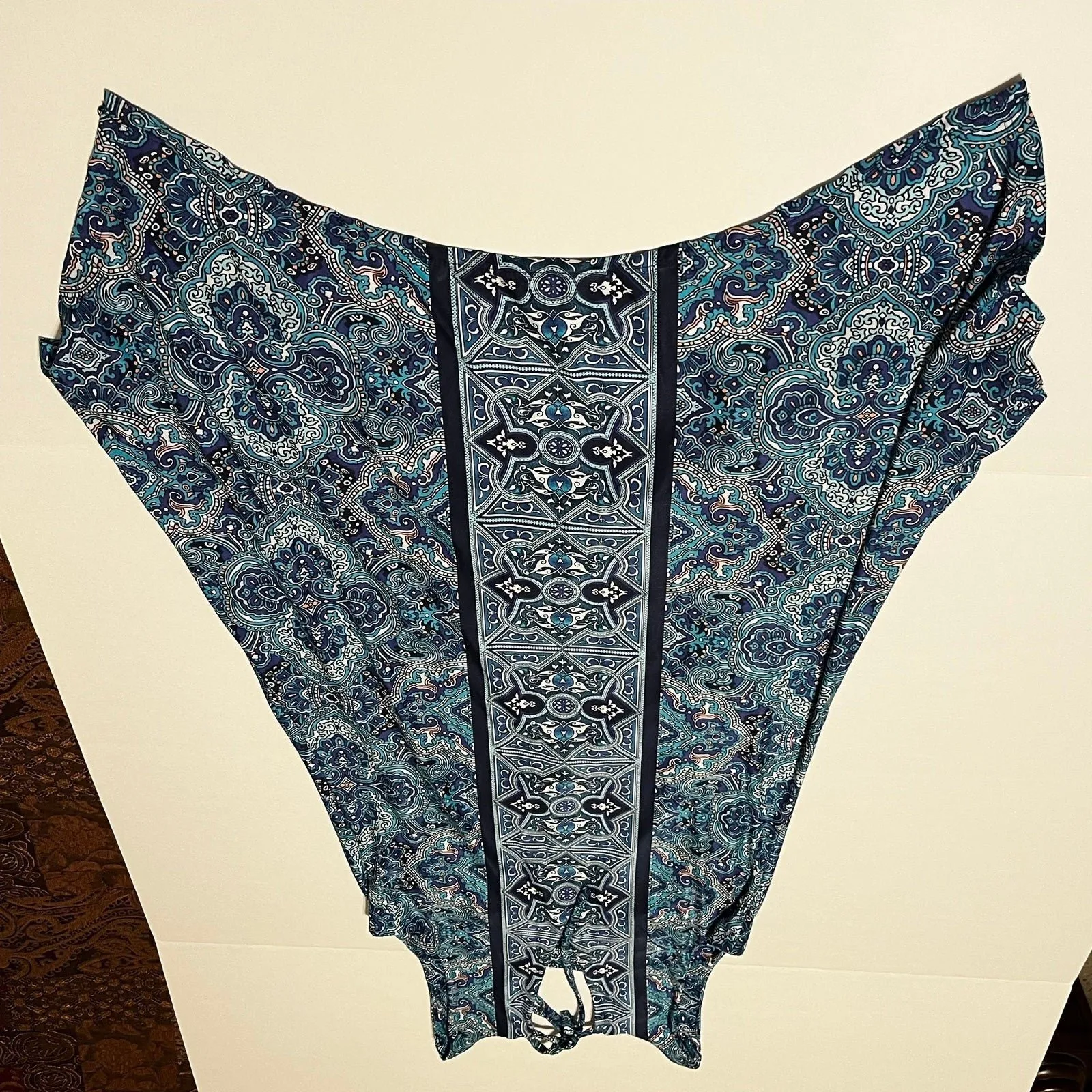 Soma Women Size XS Serene Royal Blue Handkerchief Scarf Hem Dress Sleeveless NEW - Image 8