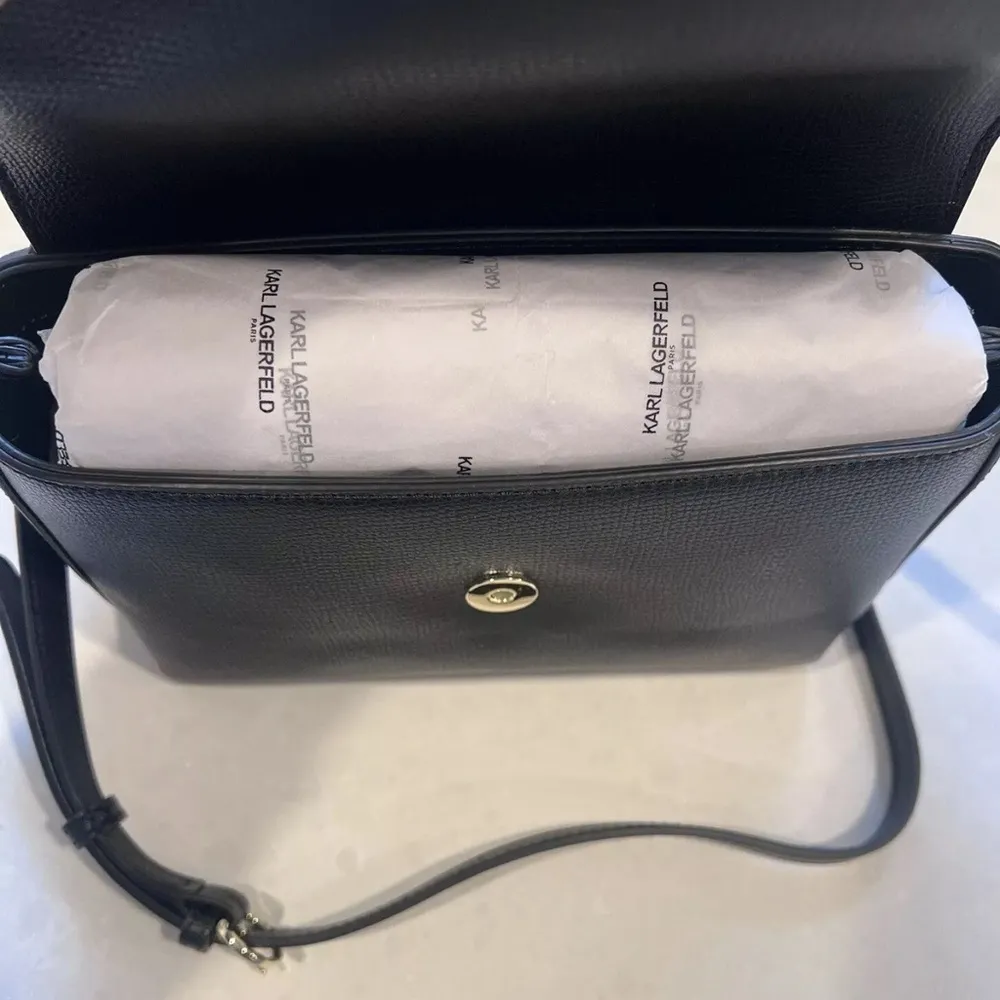 Karl Lagerfeld Reina‎ Black Crossbody Bag New With Tags MSRP $178 - Image 3