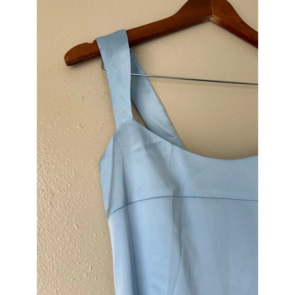 Odette Satin Blue Mini Dress US Size 4 - Image 5