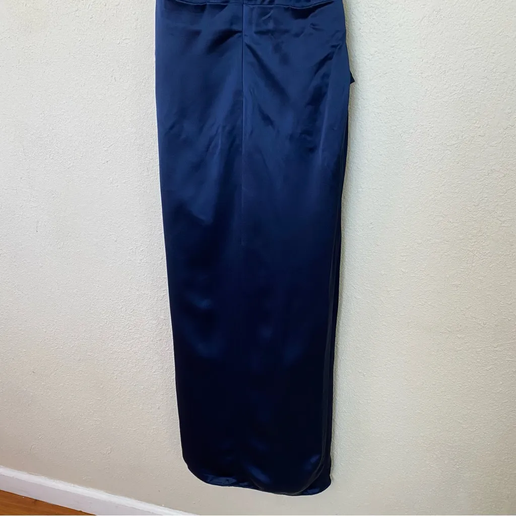 HOUSE OF CB 'Roxanne' Navy blue Thigh Slit Maxi‎ Dress NWOT size M - Image 13