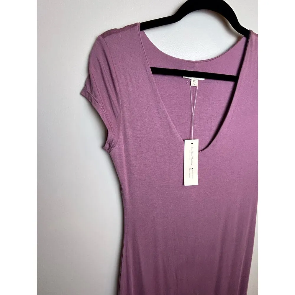 See You Monday Bodycon Dress Women Size Large L Pink Stretchy Pencil - Image 2