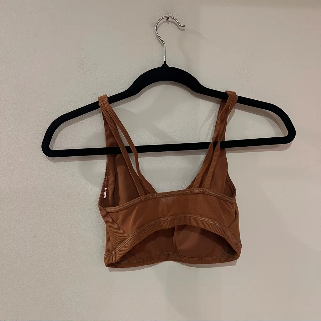 Offline by Aerie Brown Ribbed Sports Bra - Image 3