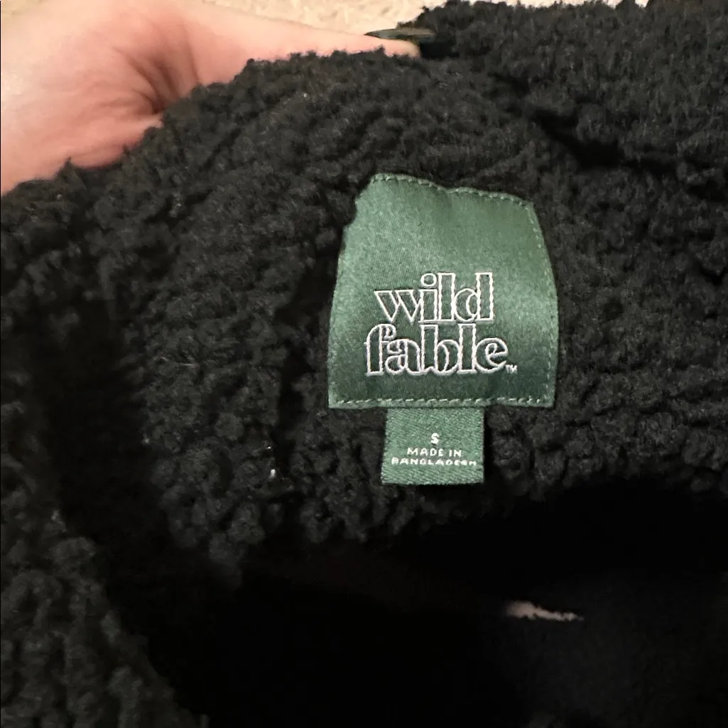 Wild Fable Target  Black Sherpa Lined Jean Jacket - Image 6