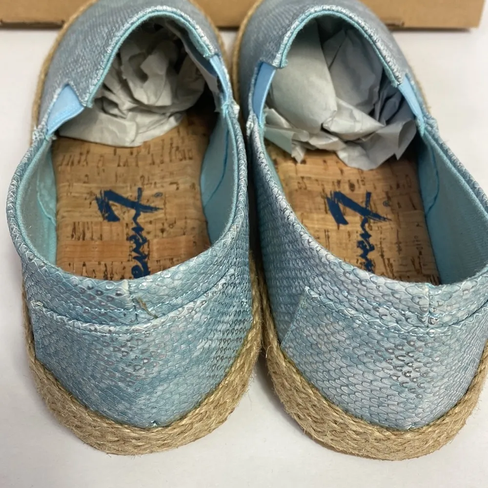 Seven7 Cape Azul chambray blue snakeskin espadrilles 8 - Image 3