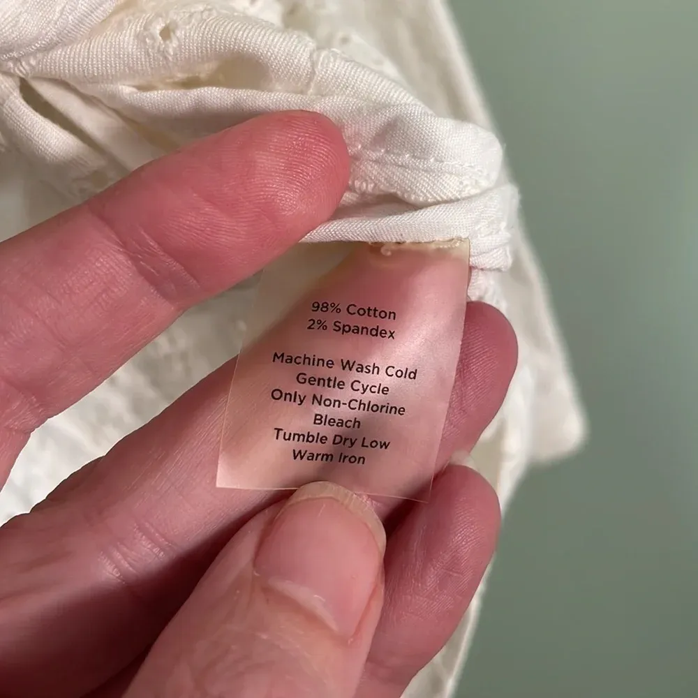 Talbots One Button Eyelet‎ Blazer White plus size 16 - Image 6